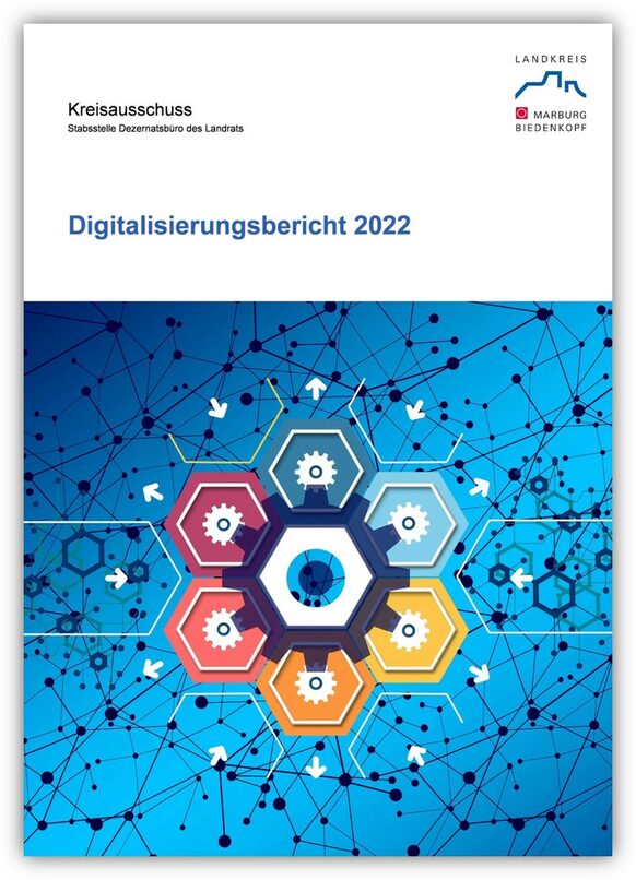 Titelseite des Digitalisierungsberichts 2022 des Landkreises Marburg-Biedenkopf