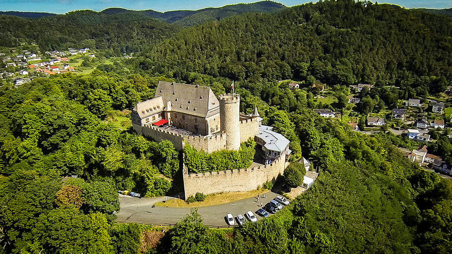 Luftaufnahme Schloss in Biedenkopf