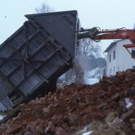 Kalkwerk Amönau Abriss 1981