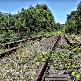 Alte Eisenbahnstrecke bei Londorf Rabenau