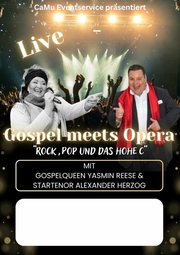 Fotografie des Plakats zu "Gospel meets Opera"